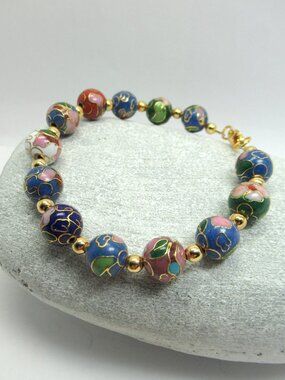 Cloisonne Bead Bracelet